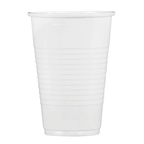 Одноразовые стаканы 200 мл, КОМПЛЕКТ 100 шт., пластиковые, белые, ПП,