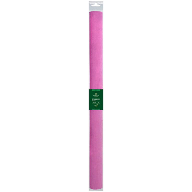 Бумага крепированная Greenwich Line, 50*250см, 32г/м2, розовая, в рулоне, пакет