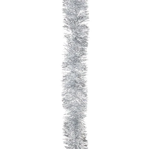 Мишура 1 штука, диаметр 50 мм, длина 2 м, серебро, 4-180-5