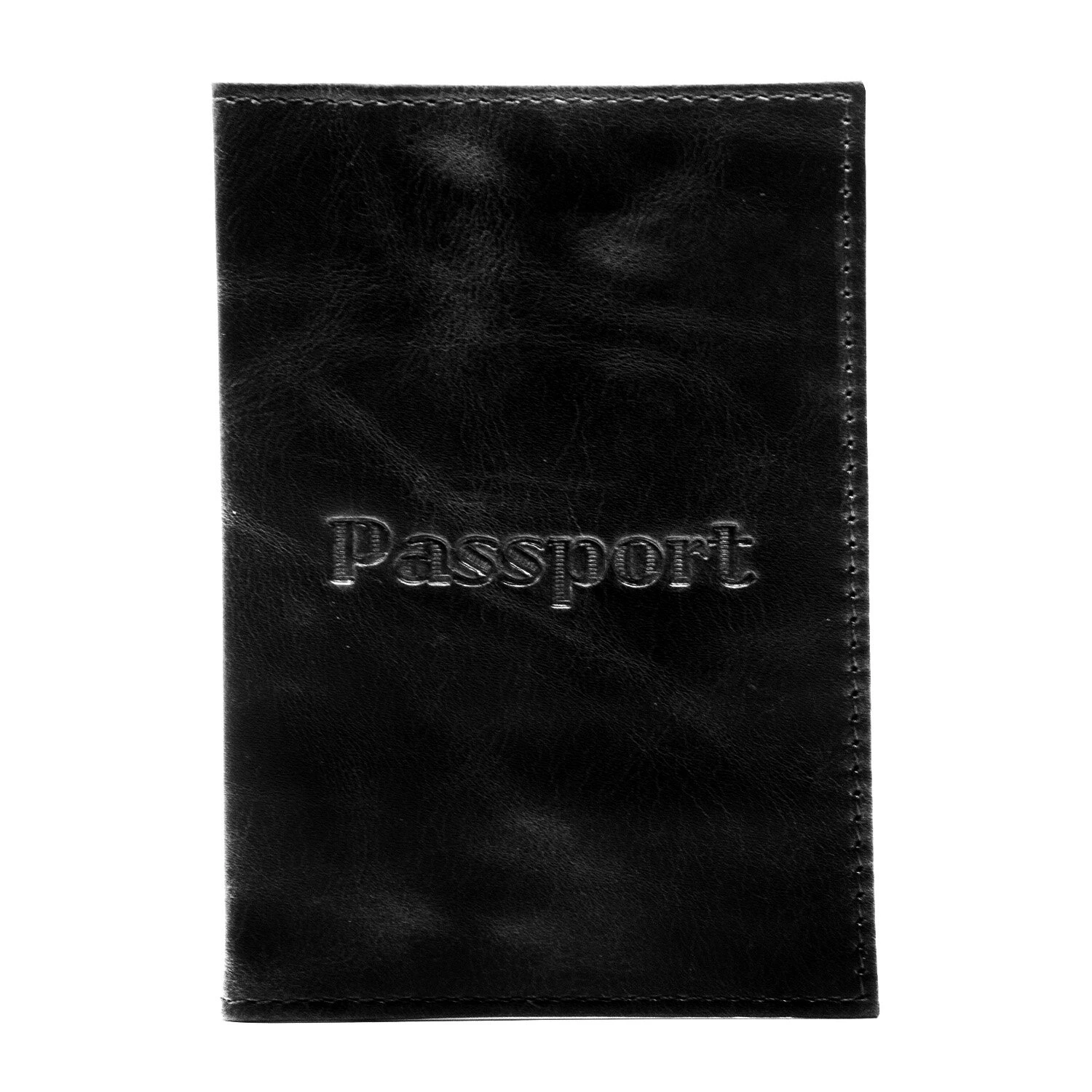 Обложка для паспорта натуральная кожа пулап, "Passport", кожаные