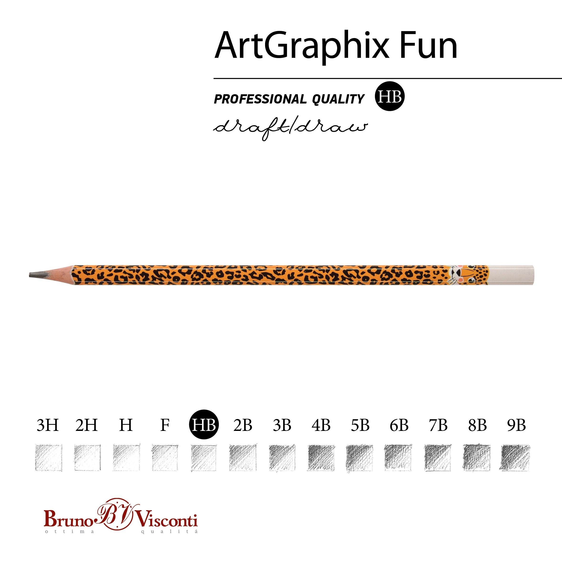 КАРАНДАШ ЧЕРНОГРАФИТОВЫЙ "ArtGraphix. Fun. Леопард" НВ (пластиковый