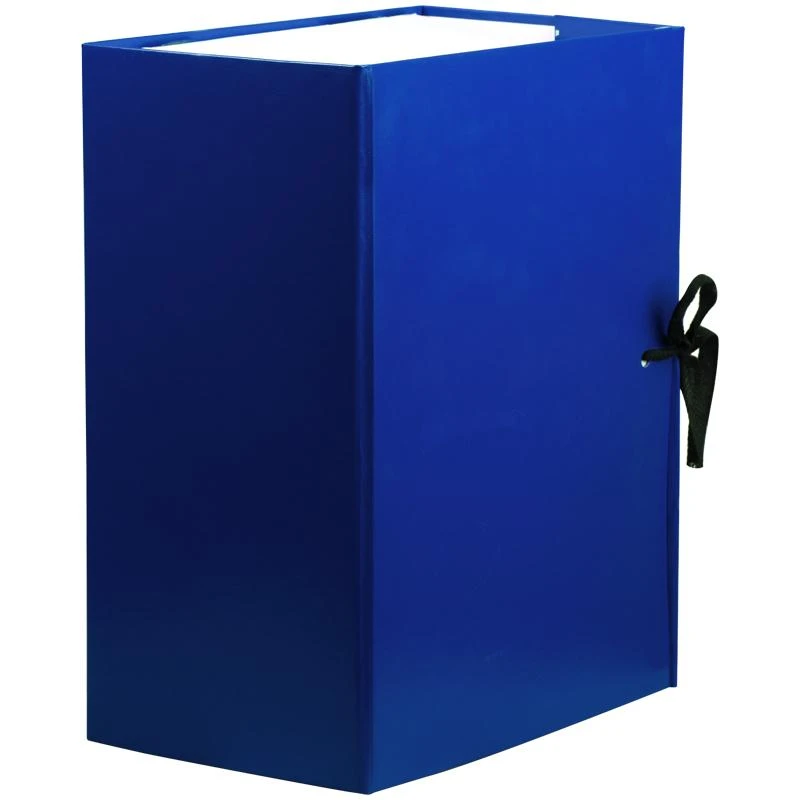 Короб архивный с завязками OfficeSpace разборный, БВ, 150мм, синий клапан МГК.