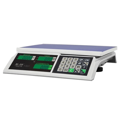 Весы торговые MERCURY M-ER 326AC-15.2 LCD (0,04-15 кг) дискретность 5 г,