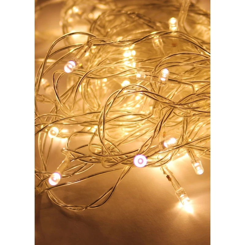 Гирлянда светодиодная 80 белый, 8,8 м. 8 режимов мигания KOC_GIR80LED_W