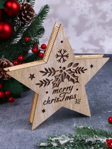 Новогоднее украшение Новогодняя звезда с LED подсветкой, 20 см НУ-1406 Новогоднее украшение Новогодняя звезда с LED подсветкой, 20 см НУ-1406