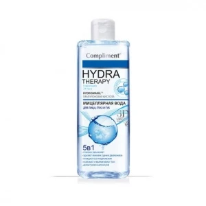 Compliment HYDRA THERAPY Мицеллярная вода 5 в1 для лица, глаз и губ, 400мл/15шт,
