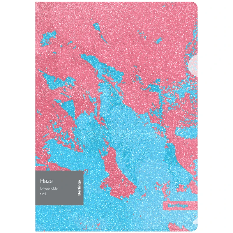 Папка-уголок Berlingo "Haze", 200мкм, розовая/голубая, с рисунком, с