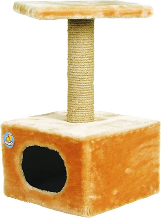 Дом для кошек, одн.мех,маленький Зооник(340х340х600) бежевый