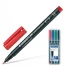Маркеры перманентные (нестираемые) STAEDTLER в НАБОРЕ из 4 шт., АССОРТИ,