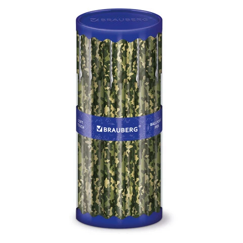 Ручка шариковая BRAUBERG SOFT TOUCH STICK "KHAKI", СИНЯЯ, мягкое