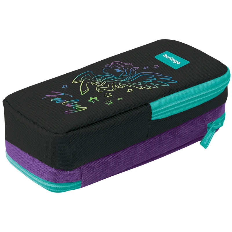 Пенал 2 отделения, 205*80*55 Berlingo "Pegas", полиэстер, внутр.