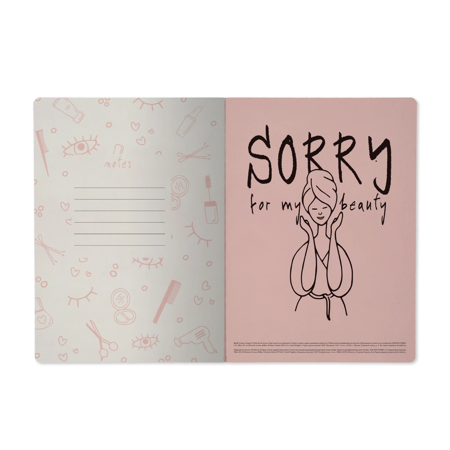 ТЕТРАДЬ B5, Bruno Visconti "SORRY" 60л. клетка ТЕТРАДЬ B5, Bruno Visconti "SORRY" 60л. клетка