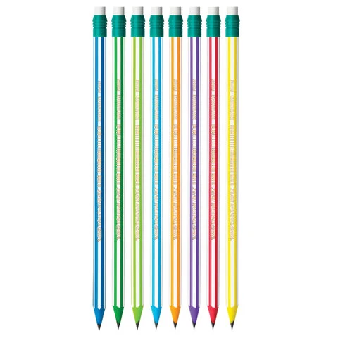 Карандаш чернографитный BIC, 1 шт., "Evolution Stripes", HB, с