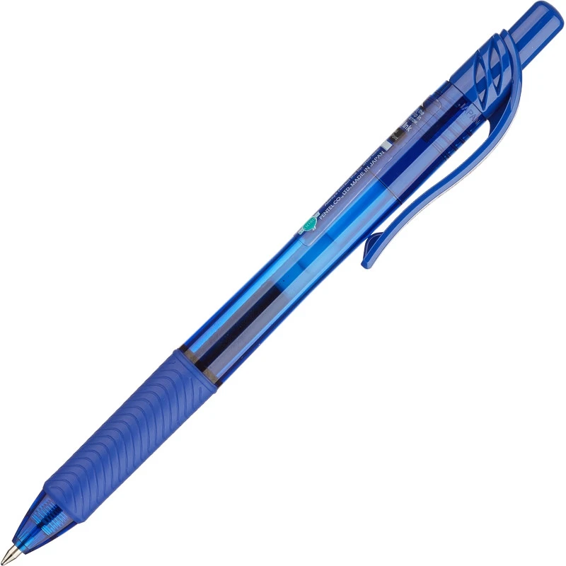 Ручка гелевая PENTEL BL107C EnerGel Rec авт. рез.манжет.0,3мм синий ЭКО штр. 