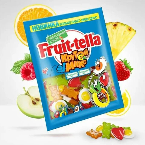 Мармелад жевательный FRUITTELLA "Крутой Микс", 850 г.