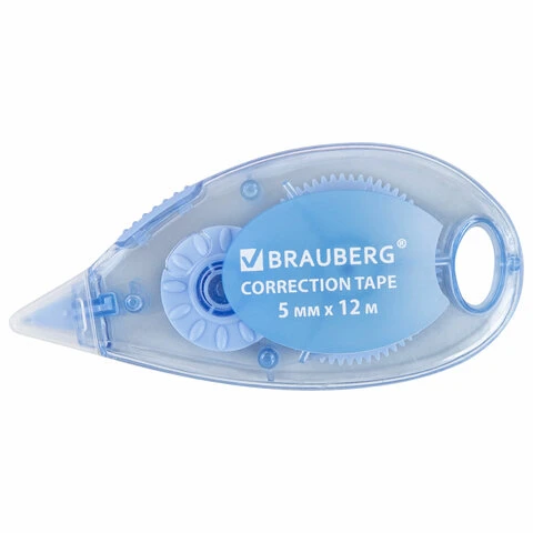 Корректирующая лента BRAUBERG PASTEL, 5 мм x 12 м, механизм перемотки, ВЫГОДНАЯ