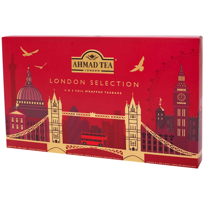 Подарочный набор чая Ahmad Tea "London Selection", 8 вкусов, 40 фольг.