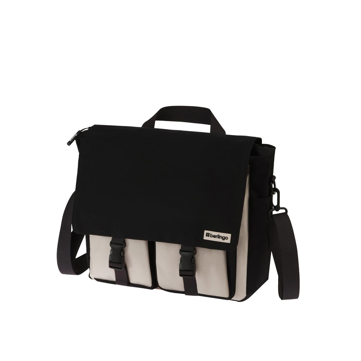Рюкзак-сумка Berlingo "Square black" 33*29*12см, 1 отделение, 4