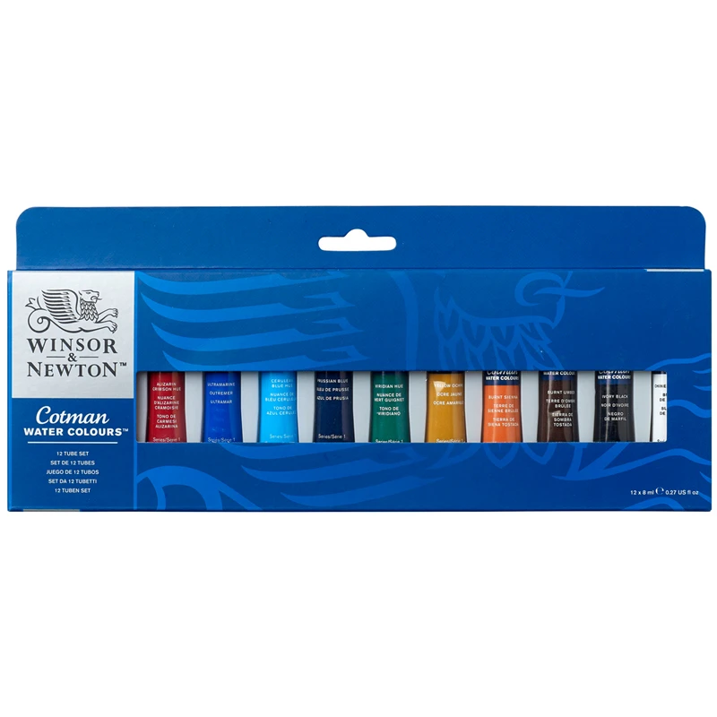 Акварель художественная Winsor&Newton "Cotman" для начинающих, 12цв,