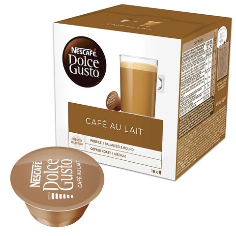 Капсулы для кофемашин NESCAFE Dolce Gusto "Cafe au lait", натуральный