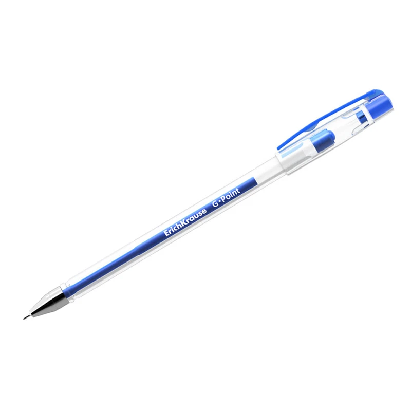 Ручка гелевая Erich Krause "G-Point" синяя, 0,38мм, игольчатый