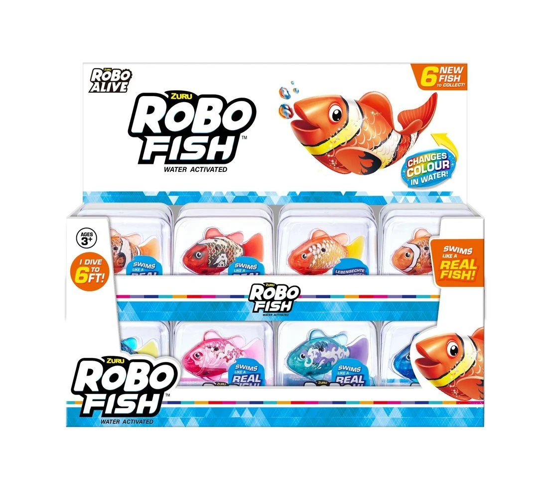 Игрушка ZURU ROBO ALIVE Robo Fish плавающая рыбка, в ассортименте