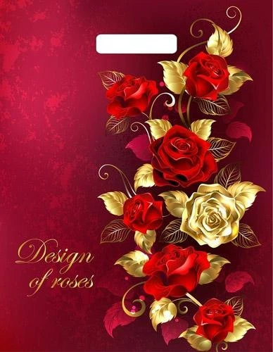 Пакет вырубной Голден роуз (40*31 см)  н00135609