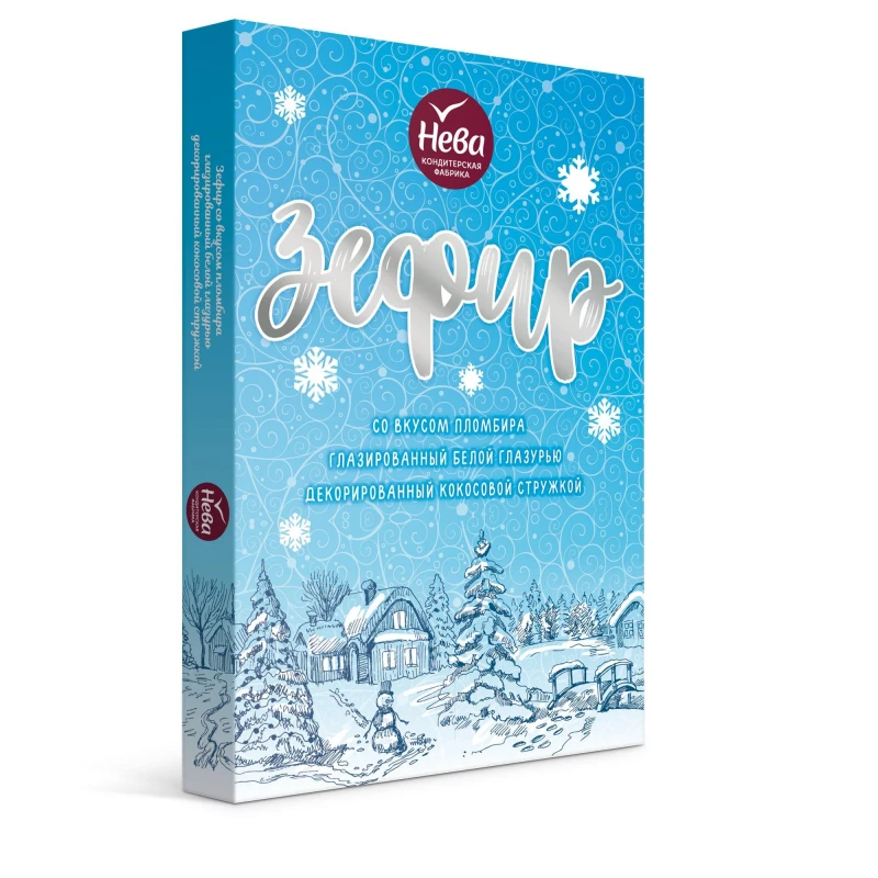 Зефир Нева Лянеж со вкусом пломбира,белая глазурь,кокос.стружка, 200г Зефир Нева Лянеж со вкусом пломбира,белая глазурь,кокос.стружка, 200г