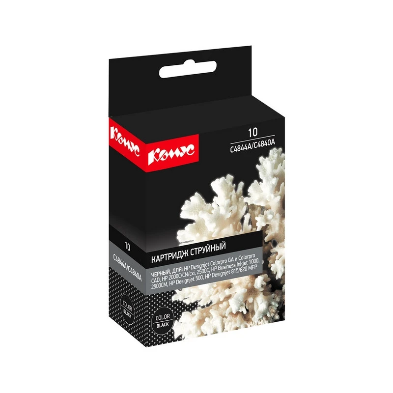 Картридж струйный Комус 10 C4844A чер. для HP Inkjet1000/1100d/dtn