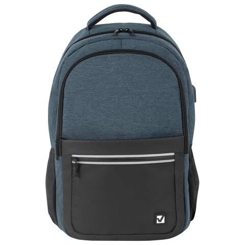 Рюкзак BRAUBERG URBAN универсальный, с отд. для ноутбука, USB-порт, Denver, син,