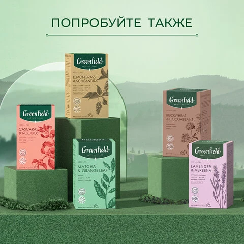 Чай GREENFIELD Natural Tisane "Double Mint" травяной, 20 пирамидок по