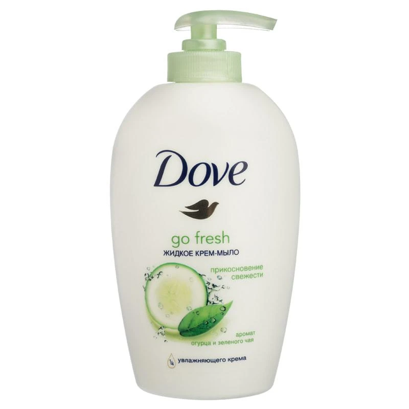 Мыло-крем жидкое Dove "Прикосновение свежести", с дозаотором, 250мл.