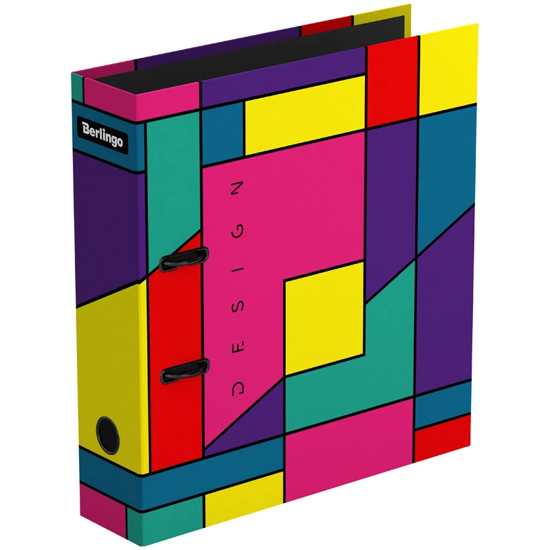 Папка-регистратор Berlingo "Color Block", 80мм, ламинированная, с