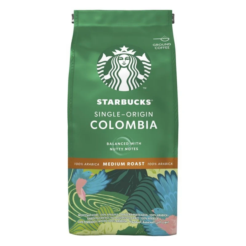 Кофе STARBUCKS Single-Origin Colombia молотый,средняя обжарка, 200г.