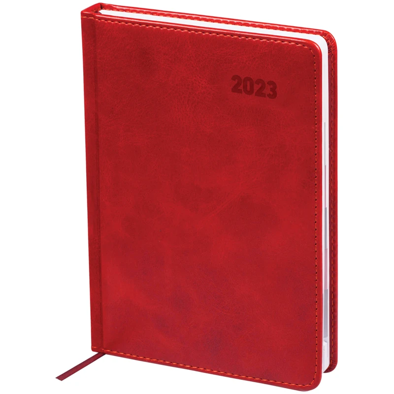 Ежедневник датированный 2023г. с вырубкой, A5, 176л., кожзам, OfficeSpace