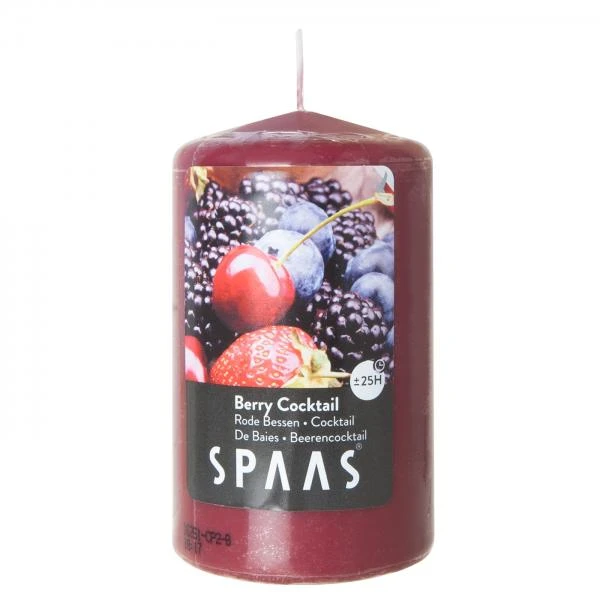 Свеча АРОМА СТОЛБИК 6/10см Ягодный коктейль (25ч) 0004500273
