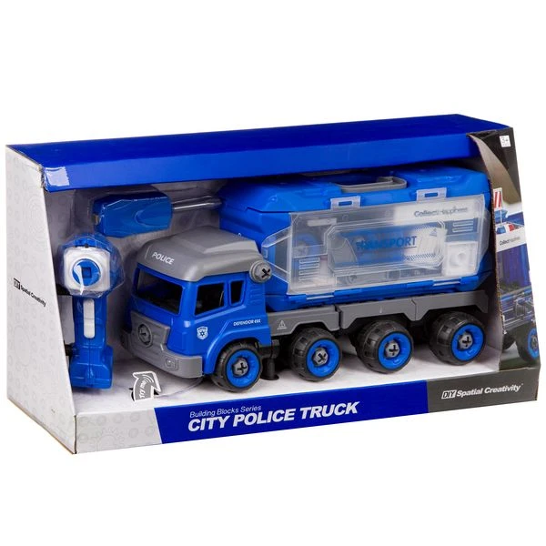 Конструктор-машина на р/у, CITY  POLICE TRUCK, BOX 50,1x13,1x26 см, арт.