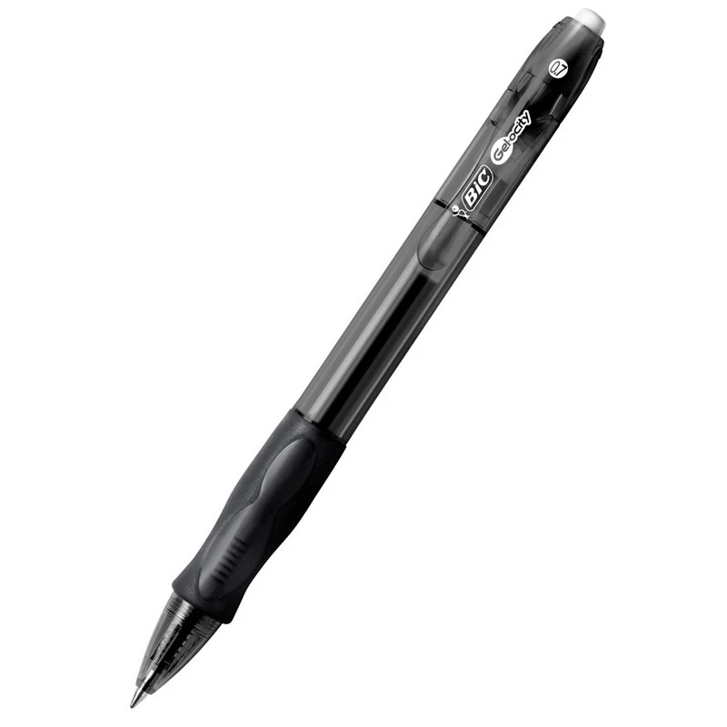 Ручка гелевая BIC Gelocity Original черный,автомат.0,35мм,резин.манжета