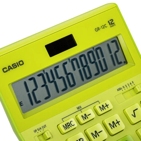 Калькулятор настольный CASIO GR-12С-GN (210х155 мм), 12 разрядов, двойное