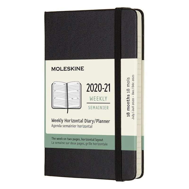Еженедельник Moleskine Academic Horizontal Pocket, датированный18мес, 208 стр.,