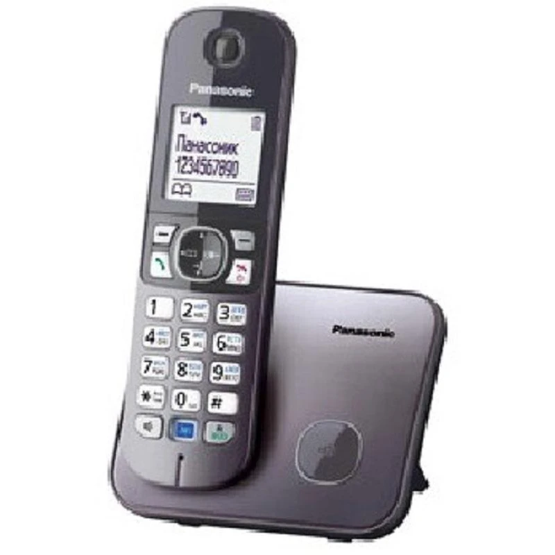 Радиотелефон Dect Panasonic KX-TG6811RUM серый металлик АОН