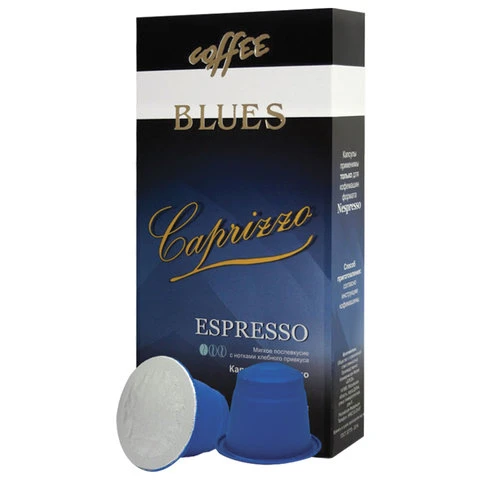 Капсулы для кофемашин NESPRESSO, "Caprizzo", натуральный кофе, BLUES,