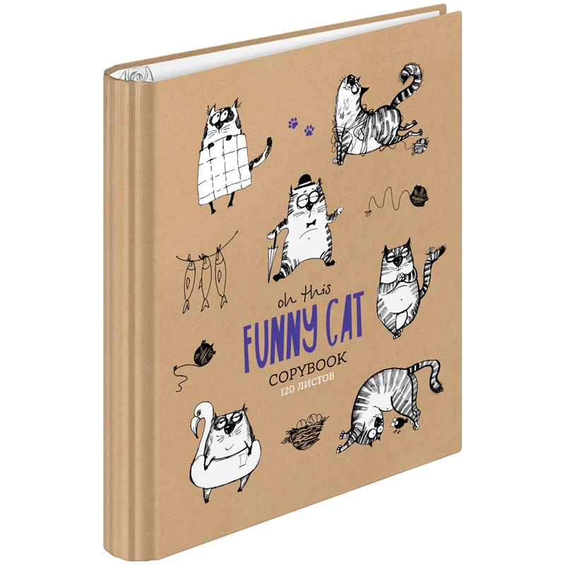 Тетрадь на кольцах А5, 120л., 7БЦ, ArtSpace "Рисунки. Funny cats",