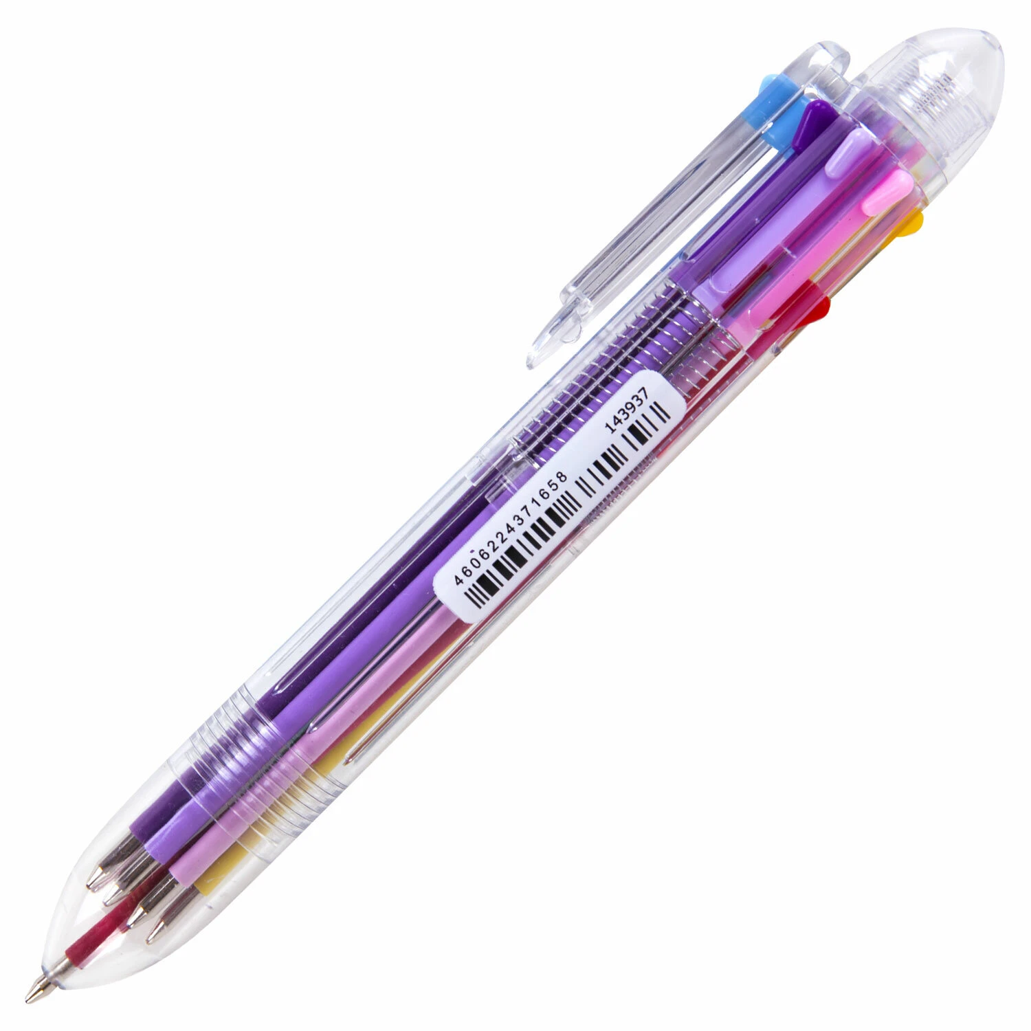 Ручка многоцветная шариковая автоматическая 8 ЦВЕТОВ, узел 0,7 мм, в дисплее,