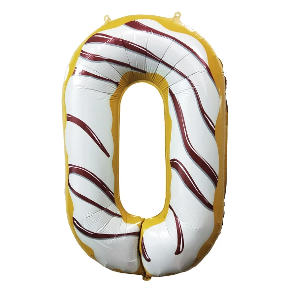 Фигура Цифра 0 Пончик 40"/102 см шар фольгированный