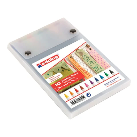 Маркеры для ткани EDDING 4600 НАБОР 10 шт., АССОРТИ, тонкий наконечник 1 мм, Маркеры для ткани EDDING 4600 НАБОР 10 шт., АССОРТИ, тонкий наконечник 1 мм,