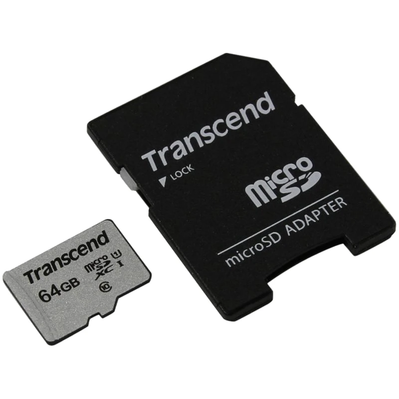 Карта памяти Transcend MicroSDXC 64Gb, Class 10 UHS-I U-1, скорость чтения