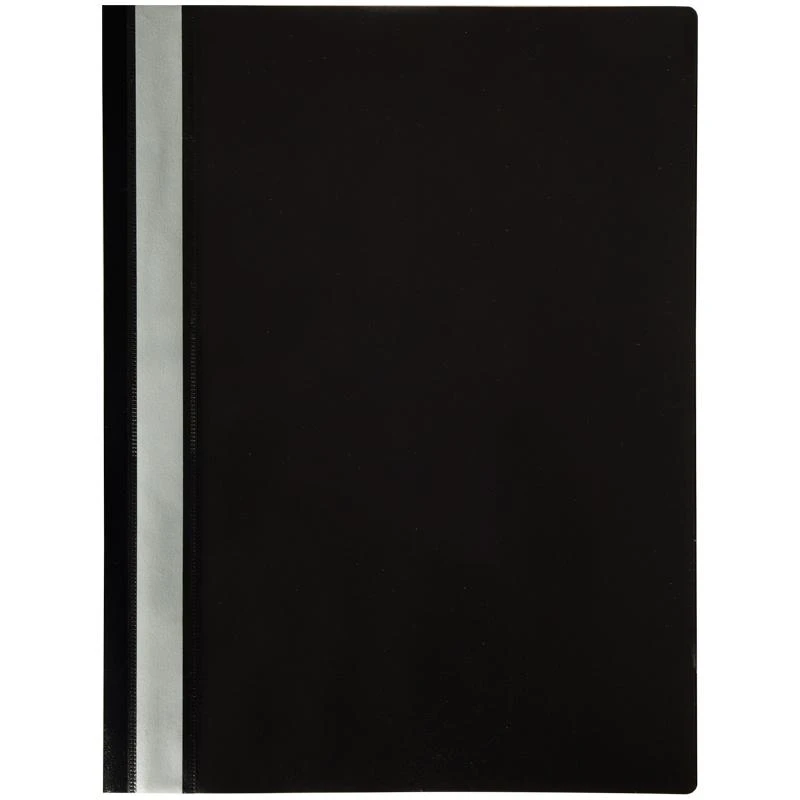 Папка-скоросшиватель пластик. OfficeSpace, А4, 120мкм, черная с прозр. верхом Папка-скоросшиватель пластик. OfficeSpace, А4, 120мкм, черная с прозр. верхом