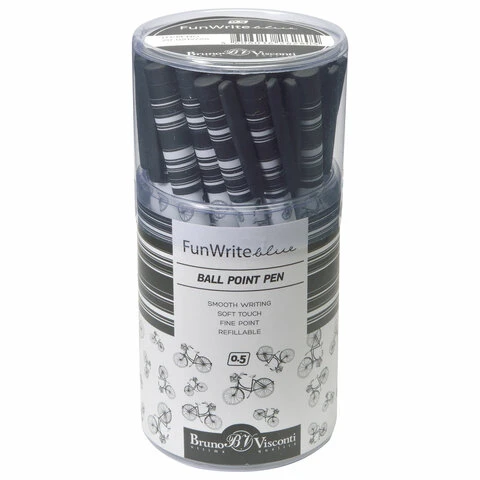 Ручка шариковая BRUNO VISCONTI "FunWrite", СИНЯЯ, Ручка шариковая BRUNO VISCONTI "FunWrite", СИНЯЯ,