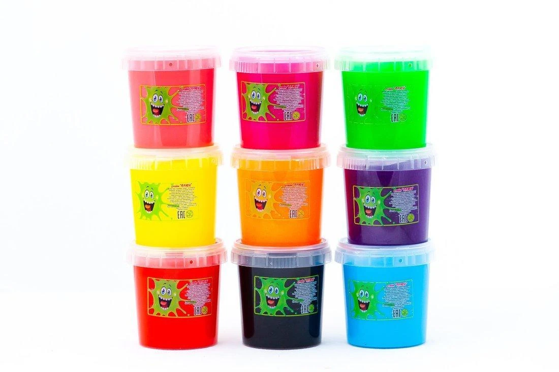 Слайм Плюх, Ассорти, контейнер, 140 гр. Слайм Плюх, Ассорти, контейнер, 140 гр.